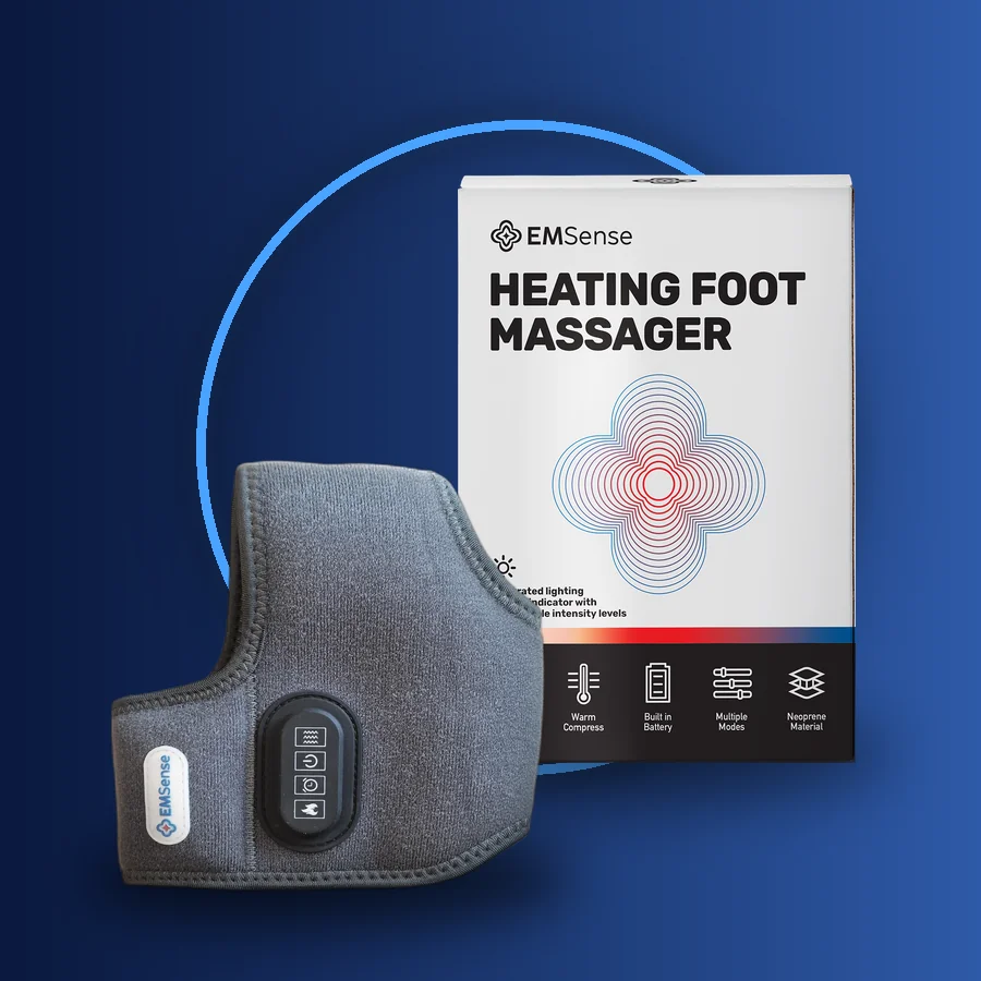 EMSense Heating Foot Massager and box